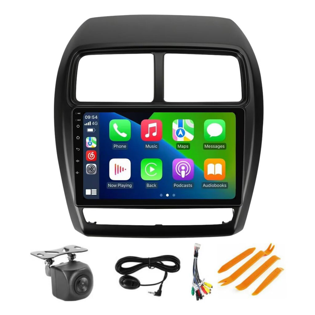 Car Radio Stereo for Mitsubishi ASX 2016 2017 2018 2019 2020 2021 2022 Dash Kit Car GPS Navigation, 1+32GB 9" IPS Touch Screen Head Unit with Car-Play & Android Auto/SWC/Rear View