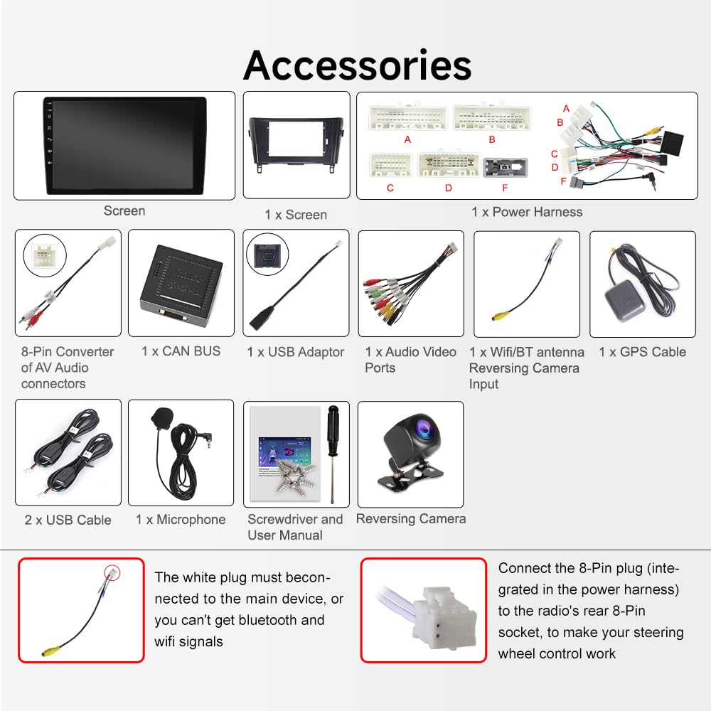 8Core 4+64GB Android 16 Car Stereo Radio for Nissan Rogue 2014-2018 X-Trail