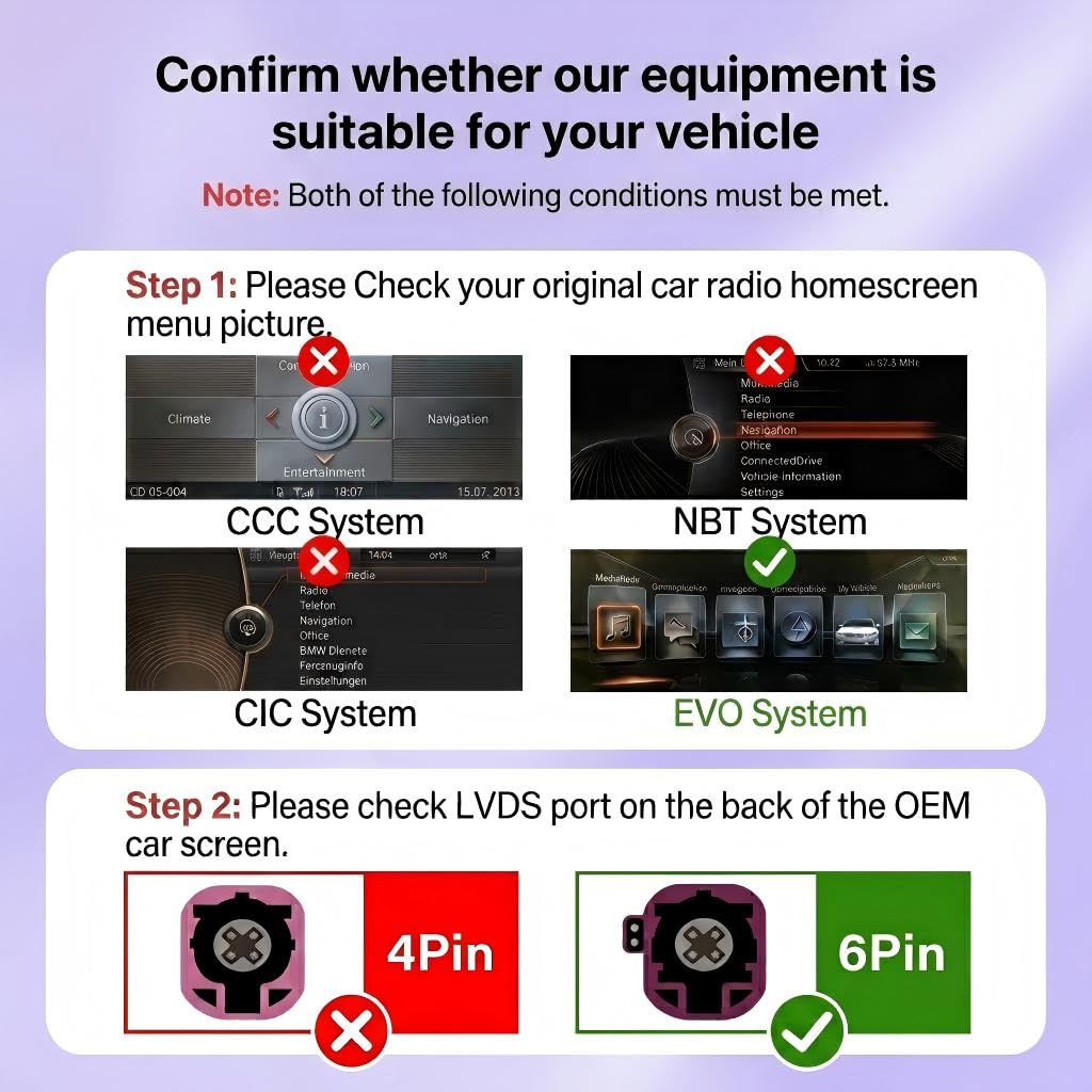 Wireless CarPlay Android Auto Interface Decoder for BMW EVO ID5/ID6 System