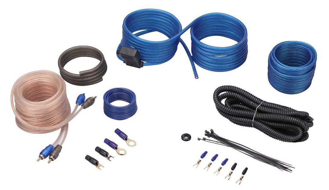 Audiosavings Bundle: MTX TN8MS 8" 200w Slim Under-Seat Active Powered Car/Truck Subwoofer Sub+Remote Bundle with Rockville RWK10 10 Gauge Amp Installation Kit ANL Fuse Holder 100% Copper RCA (2 Items)