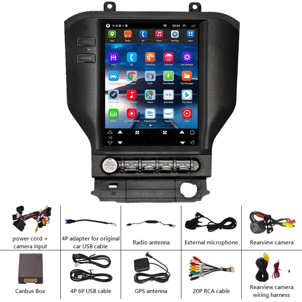 9.7" Car Stereo for Ford Mustang 2015 2016 2017 2018 2019 2020 2021
