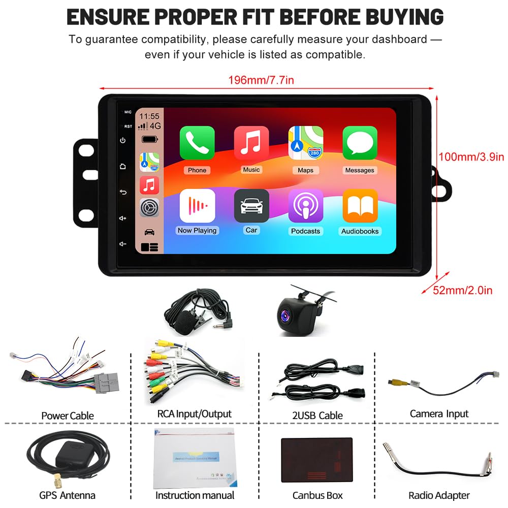 7" Android 15 Car Stereo Radio for 2004-2006 Chevy Blazer Trailblazer