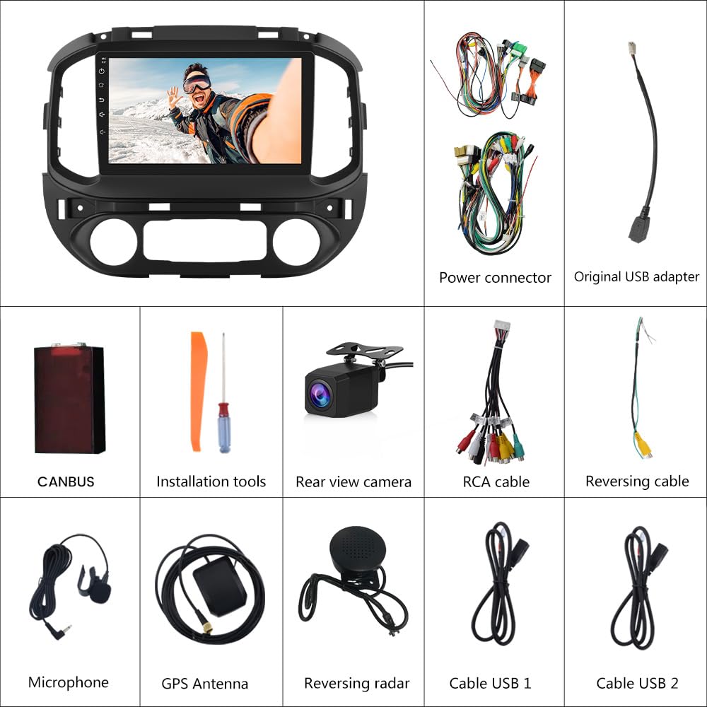 Junsun Car Stereo for Chevy Colorado RG 2015-2019 Carplay Android Auto