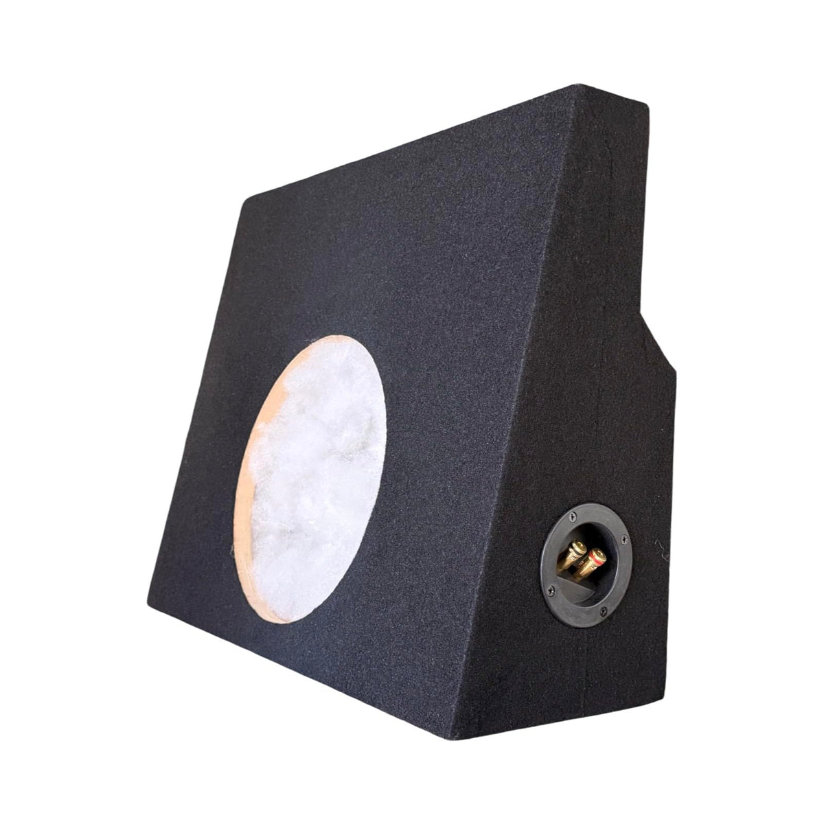 12 inch Shallow Mount Subwoofer Enclosure Compatible with Tacoma 2005-2023 Double Cab | Custom Slim Fit Behind Seat Truck Box | 0.50 Cu. Ft. Air Space | 5/8" MDF Wood Construction