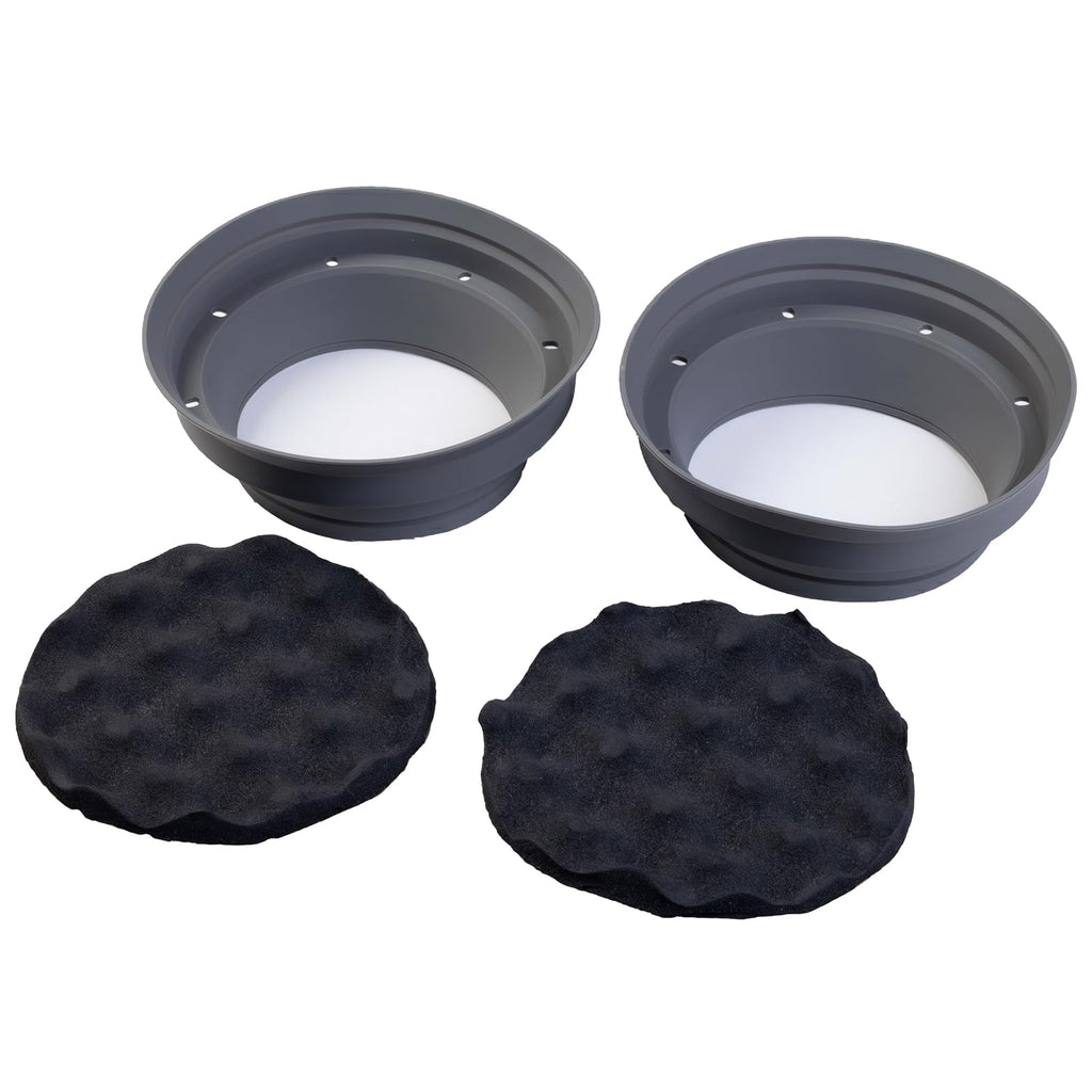 KICKER 4X 43DSC6504 6.5" 240 Watt Max Power 2-Way 4-Ohm Coaxial Car Audio Speakers, 4X 6.5 Adjustable Speaker Baffle, Pry Tool Set, 50 Feet 16 Gauge Speaker Wire