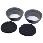 KICKER 4X 43DSC6504 6.5" 240 Watt Max Power 2-Way 4-Ohm Coaxial Car Audio Speakers, 4X 6.5 Adjustable Speaker Baffle, Pry Tool Set, 50 Feet 16 Gauge Speaker Wire
