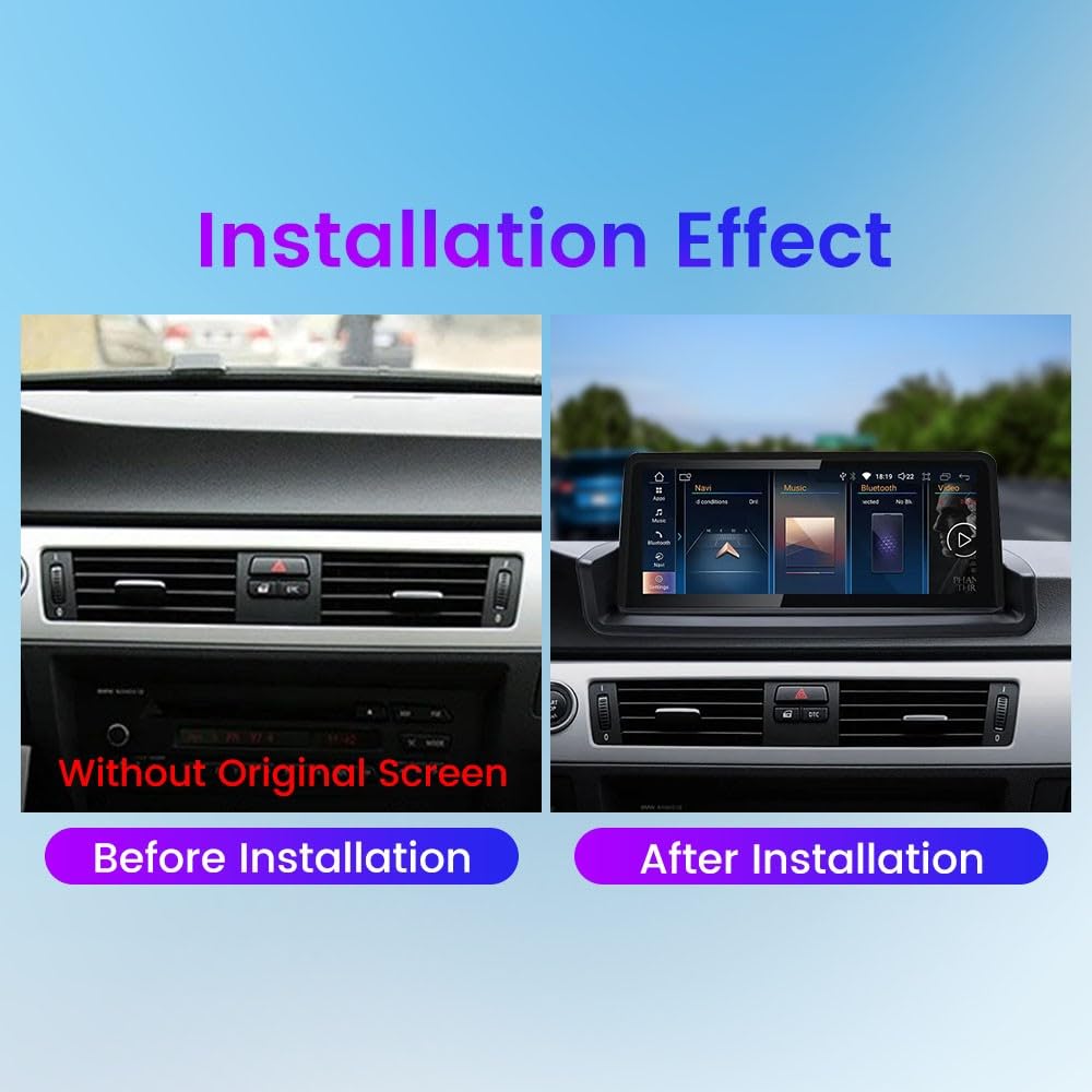 for BMW 3 Series E90 2007-2012 OEM NO Screen/CCC 10.25" Car CarPlay Android Auto Navigation Stereo GPS Radio Display IPS Touchscreen Headunit Tablet Media Player（V2）