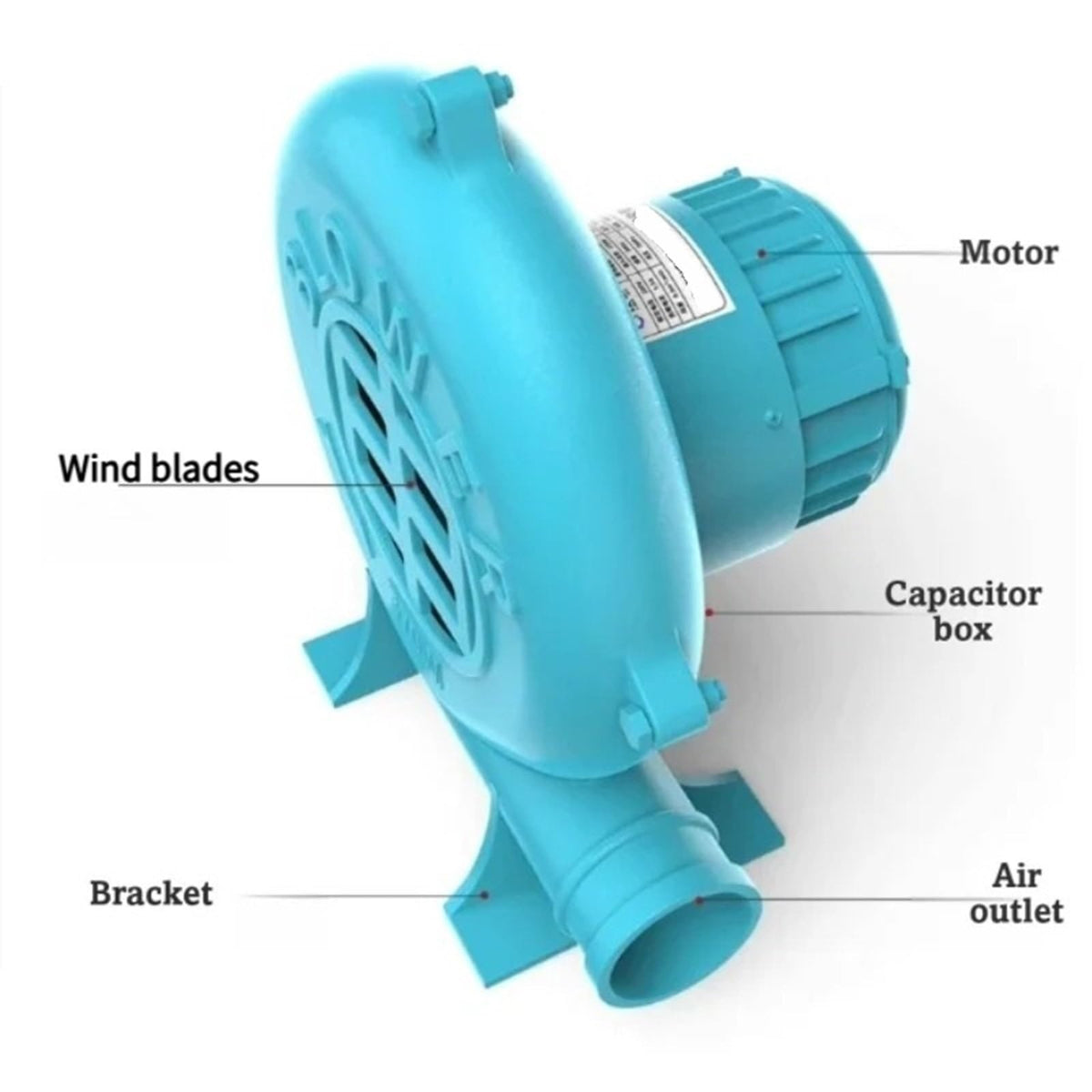 Small High Power Blower 220V Home Firewood Stove Barbecue Air Supply Industrial Combustion Fan Inflatable Equipment