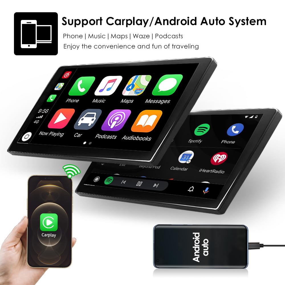 64GB Android14 Car Radio Upgrade for Honda Civic 2006-2011 10.4 Inch IPS Touch Screen Supports Wireless Carplay/Android Auto,Steering Wheel Control, WiFi, FM 2GB ROM Car Tablet