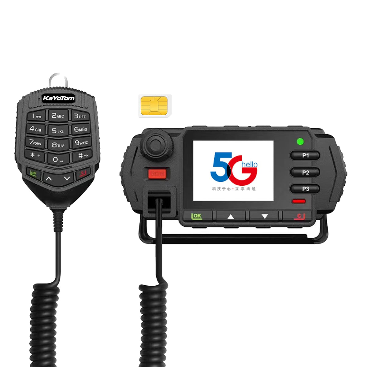 4G LTE Mobile Radio with Lifetime Free SIM & Unlimited Range | 5000+ Mile Global POC Walkie Talkie for in-Vehicle & Fleet Communication (with GPS, 2-Pack)