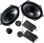 KICKER Front/Rear Door 6x8 Speakers Kit for Ford Flex 2013-2019 Upgrade Kit - Pair of CS Series 6x8 Inch Component Speakers with Harnesses - CSS68, 46CSS684