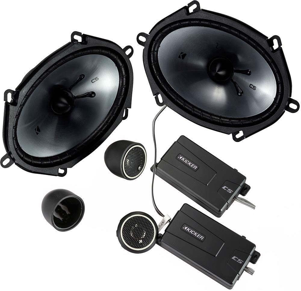 KICKER Front/Rear Door 6x8 Speakers Kit for Ford Flex 2013-2019 Upgrade Kit - Pair of CS Series 6x8 Inch Component Speakers with Harnesses - CSS68, 46CSS684