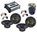 Fits Chevy Trailblazer 02-09 6.5" Speakers Amp and Wiring Kit Harmony Audio