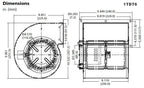 Dayton 1TDT6 PSC Blower, 2 Speed, 115 Volts by Dayton