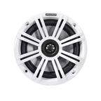 Kicker Weather-Resistant Marine Bluetooth USB RCA Stereo Receiver w/Remote Bundle with (QTY 4) 6.5" 2-Way 195W Max Coaxial Marine Speakers, White Grilles, 50-Ft Wire, Antenna