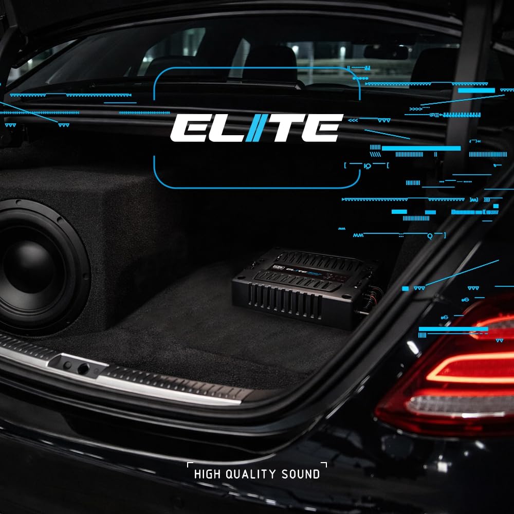 Banda Audioparts Elite 1200.4 1-Ohm Stable 4-Channel Car Amplifier - 1200W RMS @ 12.6V Class D Full Range Amp, Compact High-Efficiency 4CH Amplifier for Speakers & Subwoofers and Drivers and TWEETERS