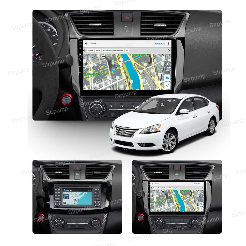 10.1'' 4+64GB Android 10 in Dash Car Stereo Radio Fit for Nissan Sentra B17 2012 13 14 15 16 17 GPS Navigation Head Unit Carplay Android Auto DSP 4G WiFi Bluetooth
