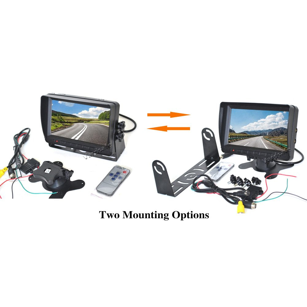 VS868M Brake Light Backup Camera & 7 inch Self Standing Monitor for Ford Transit 150/250/350/350HD Van (2014-2018)