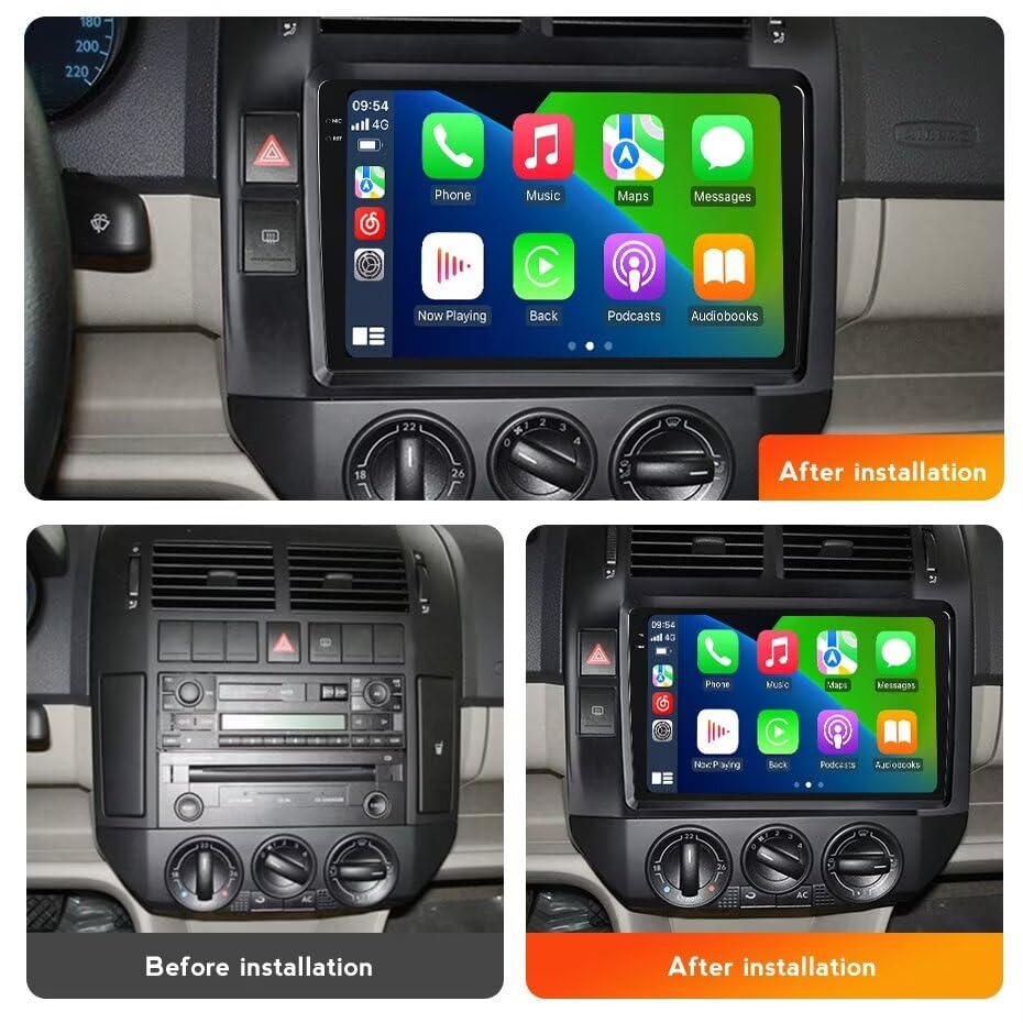 Radio for Volkswagen Polo Mk4 2004-2009 Head Unit GPS 2G+64G