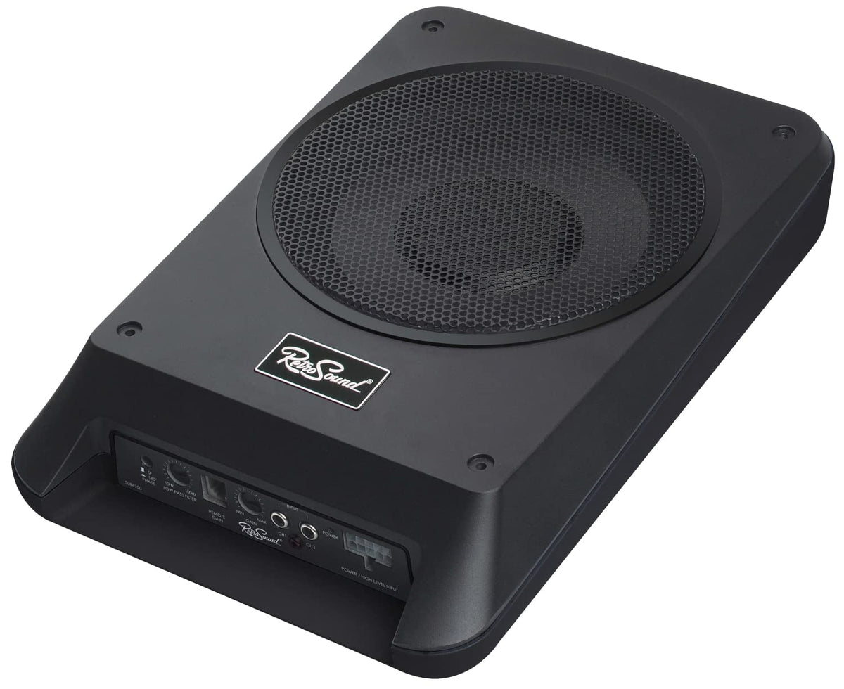 RetroSound Amplified Subwoofer System with Wiring Kit Car Audio Retro Radio Stereo