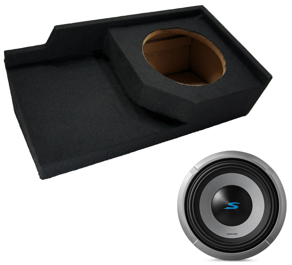 Alpine S-W12D4 12" Sub Box with S-A60M Amp Fits 1988-1998 Chevy CK Ext Cab