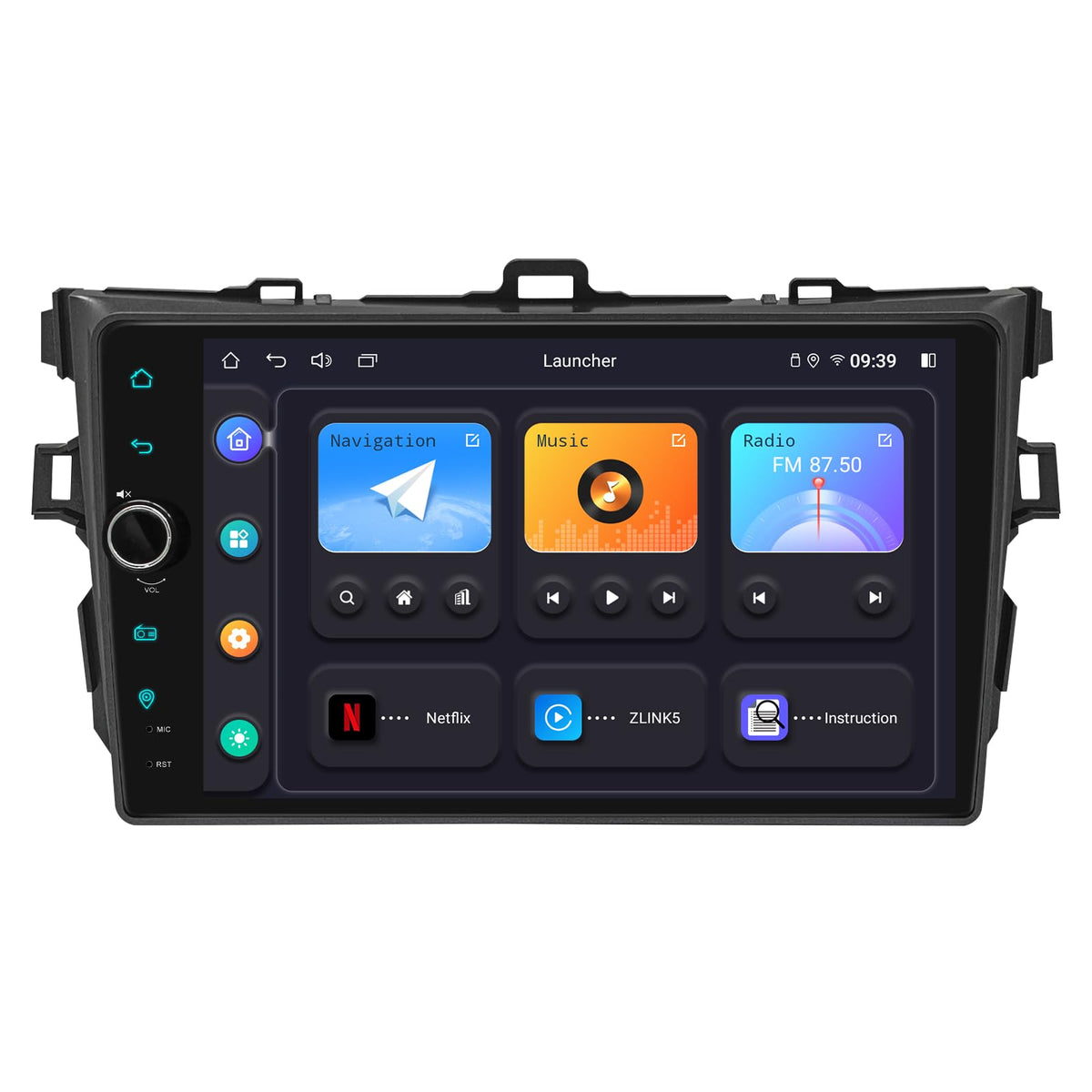 JOYING Car Radio for Toyota Corolla 2009-2013 Android 12 Car Stereo 9 inch Touch Scree with Wireless Carplay Android Auto Mirror Link GPS Navigation Bluetoot AM/FM Radio(JY-TZ163N4)