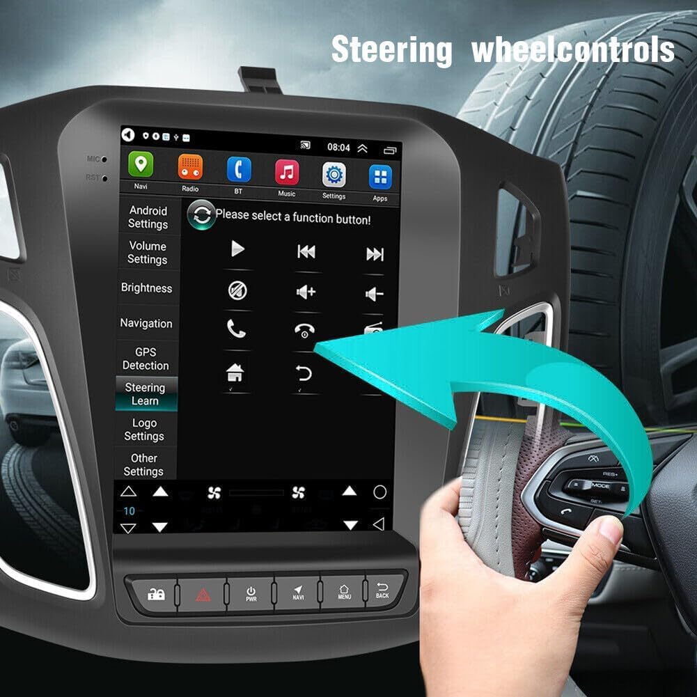 Double Din Car Stereo Radio 9.7" Touch Screen Compatible for 2012-2018 for Ford Focus GPS Navi for Android 13 Car Stereo 2+32GB