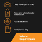 Start-X Car Remote Starter Kit for Chevy Malibu (2013-2024)