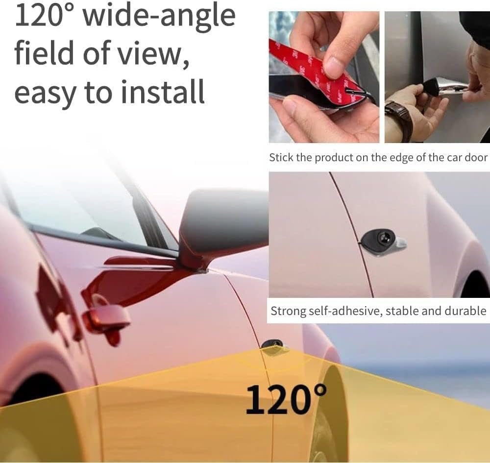 Car Blind Spot Camera Paired with Car Blind Spot Display System, Blind Spot Driving Recorder, BSD Blind Spot Warning Assistance, Blind Spot Monitoring BSM, Camera Monitoring System CMS (Silver)
