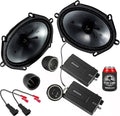 KICKER Front/Rear Door 6x8 Speakers Kit for Ford Flex 2013-2019 Upgrade Kit - Pair of CS Series 6x8 Inch Component Speakers with Harnesses - CSS68, 46CSS684