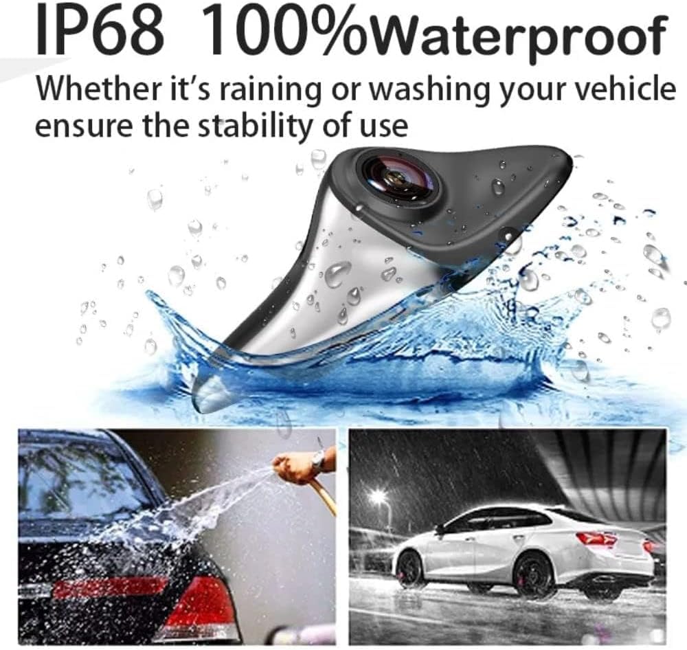 Car Blind Spot Camera Paired with Car Blind Spot Display System, Blind Spot Driving Recorder, BSD Blind Spot Warning Assistance, Blind Spot Monitoring BSM, Camera Monitoring System CMS (Silver)