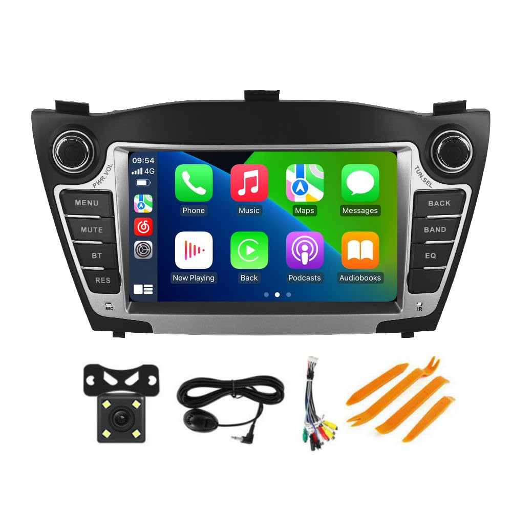 8 Core 6+128G Radio for Hyundai Tucson 2LM IX35 2009-2015 with Wirelessly Carplay Android Auto,7" Touchscreen Multimedia Player/DSP/5G WiFi/FM/SWC/AHD Camera