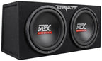 Audiosavings Bundle: Terminator TNP212D2 1200 Watt 2 Ohm Dual 12 Subwoofers/Sub Box/Amp Package Bundle with Free Dual 4" 30w Bluetooth Boombox Speaker w/USB, SD, LED+Remote (2 Items)