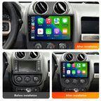 Radio for Jeep Compass 2010-2016 Stereo Upgrade Dash Kit Car GPS Navigation,2+32GB 10" IPS Touch Screen Head Unit with Car-Play & Android Auto/SWC/Rear View