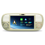 XTRONS 7" Car Stereo for Fiat 500 2007-2015, Wireless CarPlay, DSP(Cream)