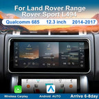 8+128GB 12.3'' Android 13 Car Stereo Navigation for Range Rover Sport L494 2014-2017 Touch Screen with CarPlay/Android Auto | GPS+4G+Split Screen | Plug & Play Upgrade (OEM Bosch System, White)