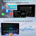 6.86" Touchscreen Car Stereo for Dodge Durango 2001-2003 2G+32G Android 13 Car Radio w/Carplay & Android Auto IPS Touchscreen GPS Navigation w/Bluetooth WiFi FM/RDS Backup Camera Mirror Link SWC