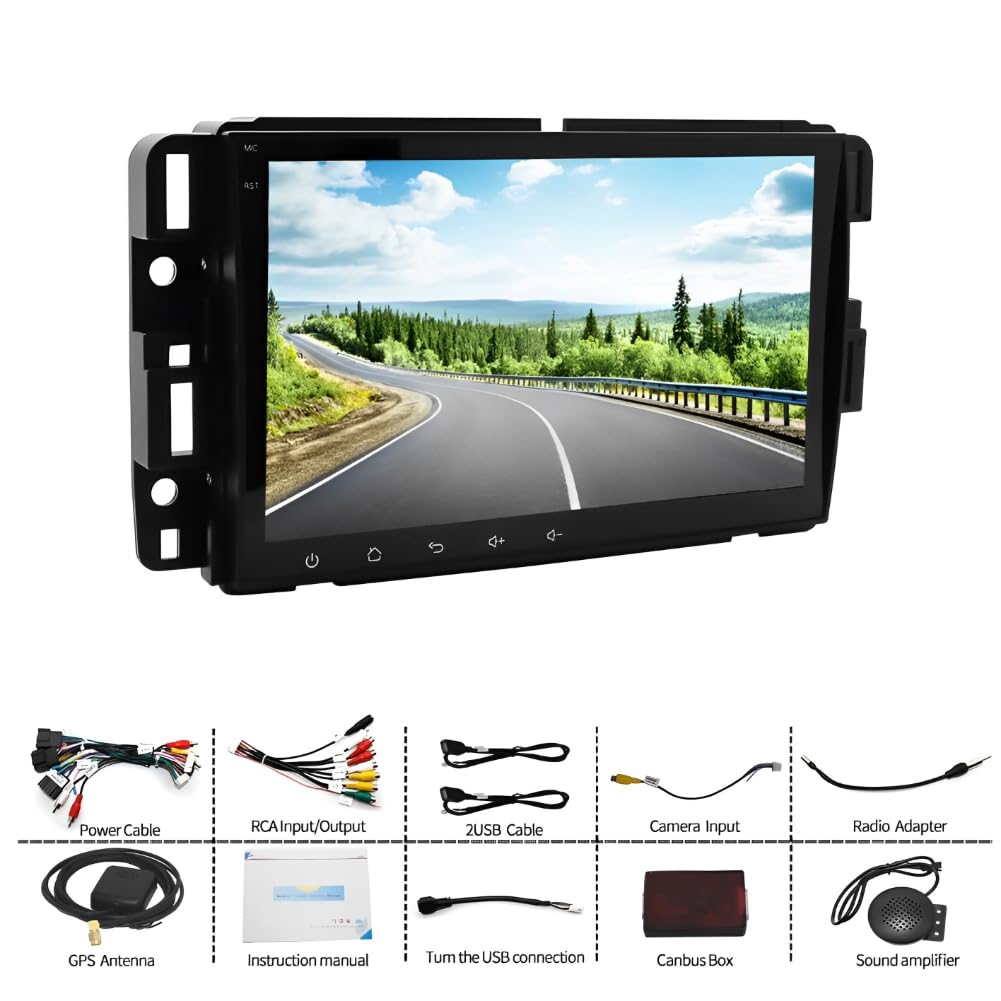 2+64G Android 13 Car Stereo for Chevrolet Malibu 2008 2009 2010 2011 with Wireless CarPlay Android Auto, 8 Inch IPS Touchscreen Car Radio Player Audio Receivers Headunit with GPS Navigation SWC