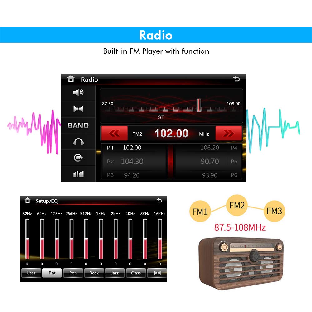 Car Radio Stereo Fits for Mazda 3 2006 2017 2018 2019 2010 2011 8 Inch HD Touchscreen Double Din Car Navigation with DVD Player,DSP,Bluetooth,Backup Camera and Microphon