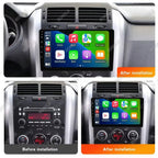 Radio for Suzuki Vitara 2005-2015 Stereo Upgrade Dash Kit Car GPS Navigation,2+32GB 9" IPS Touch Screen Head Unit with Car-Play & Android Auto/SWC/Rear View