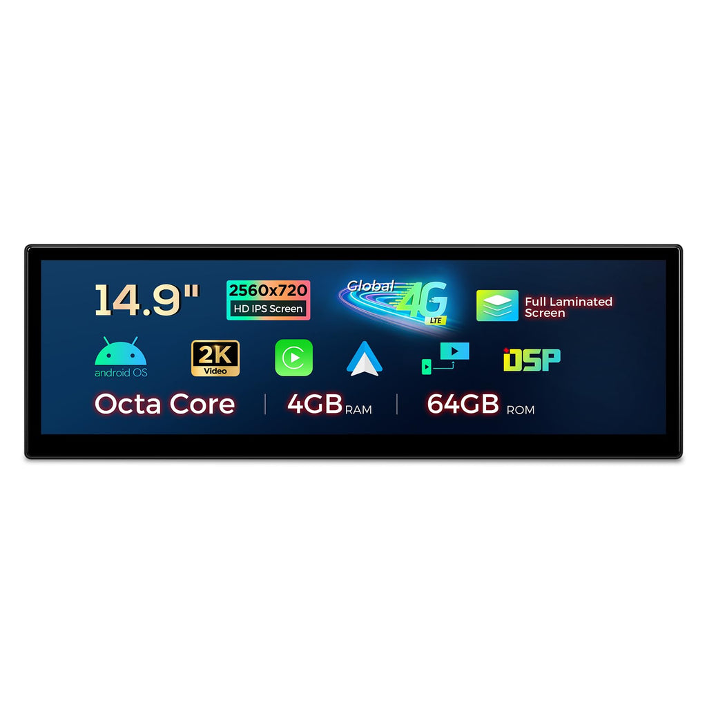 XTRONS 14.9 Inch Android 14 Car Stereo for BMW E90 E91 E92 E93 (2004-2008) CCC System, 2K IPS Touch Screen 4+64GB Global 4G Car Radio GPS Navigation Support Wireless Car Play Android Auto