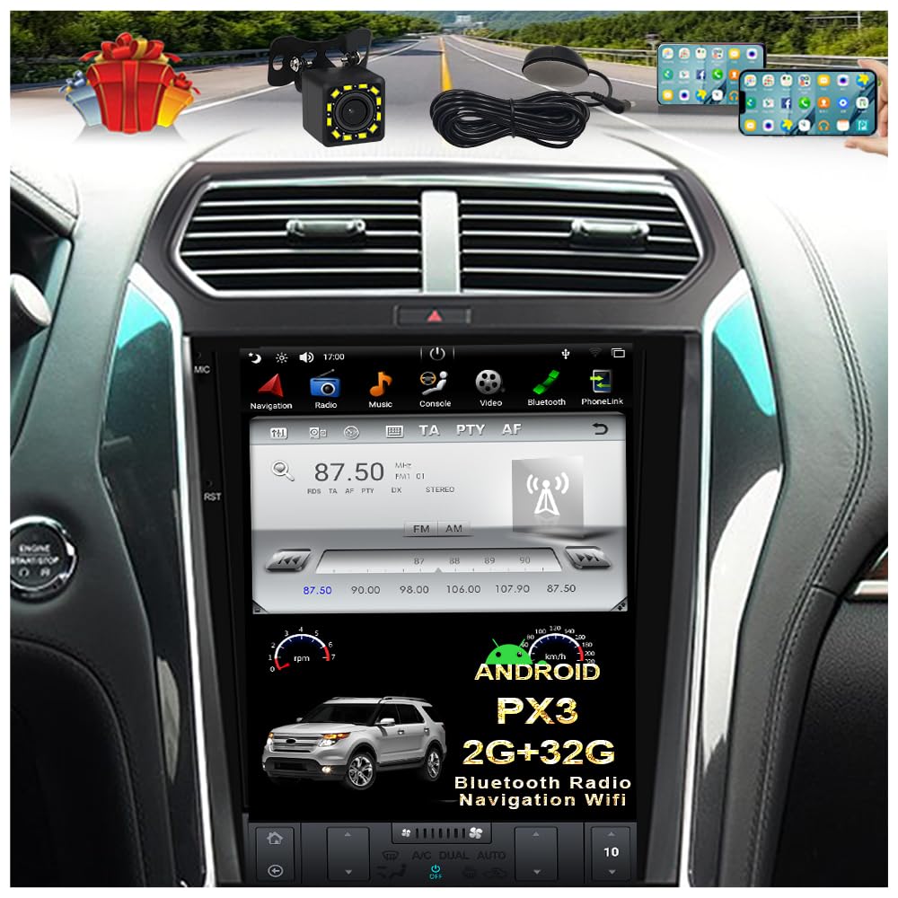 12.1-Inch Radio for Ford Explorer 2011-2019, Android Car Stereo Head Unit