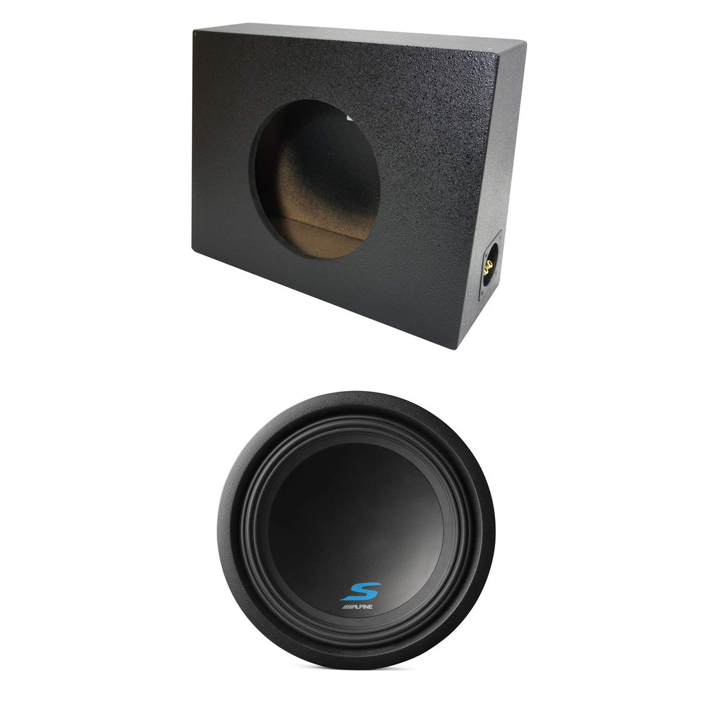 Alpine Type S 12 Inch Truck Sub Box S-W12D4 Rhino Coated Enclosure 2 Ohm