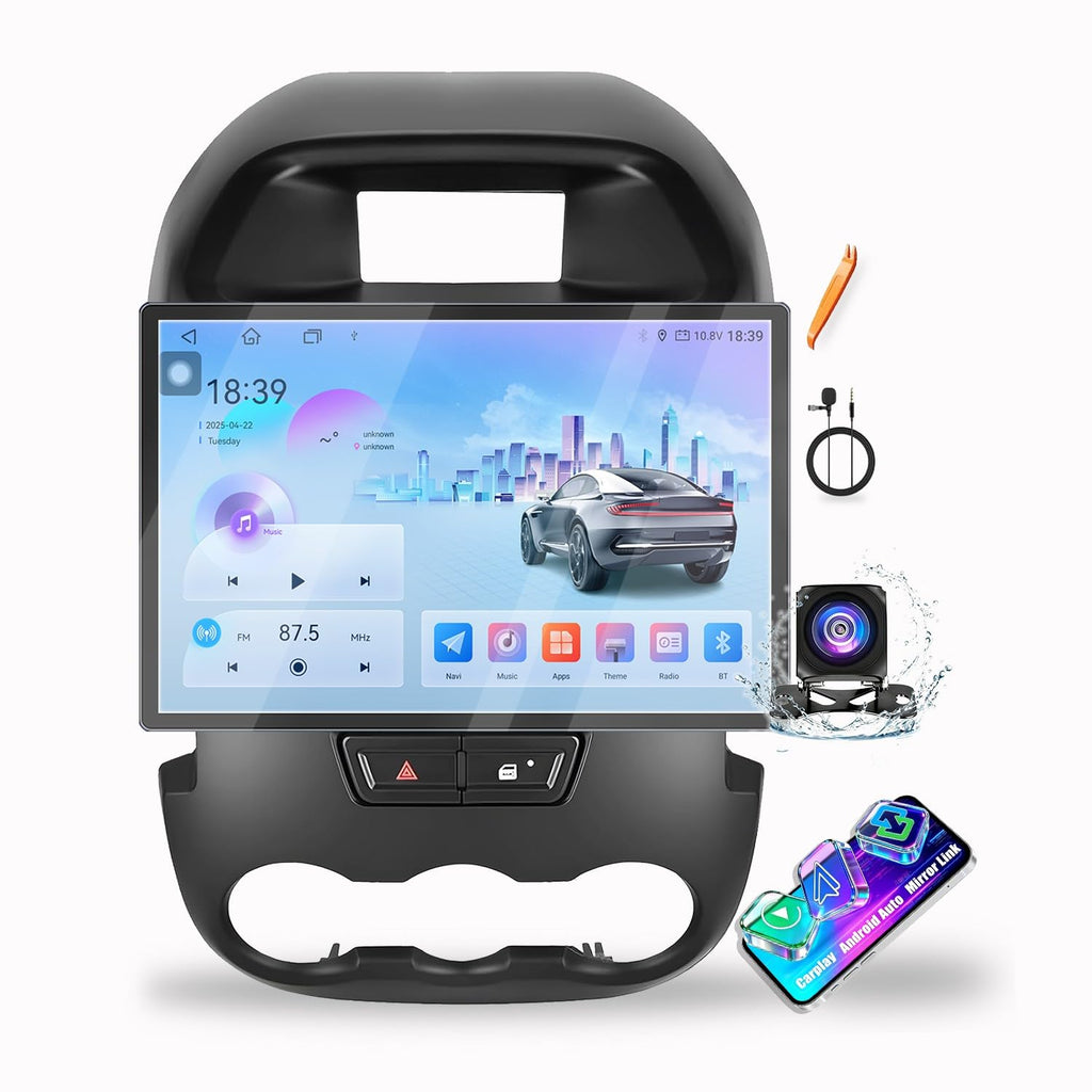 for Ford Ranger 2011-2016 CarPlay Android Auto Navigation Stereo GPS Radio Reverse Camera Display 13.1" QLED Touchscreen Headunit Tablet Pad Media Player, if Applicable Octa Core 8G+256G