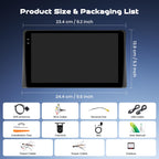 4GB+64GB Android 15 Car Stereo for Toyota 4runner 2002-2009, 9-Inch 1280x720 in-Cell Touchscreen with Wireless CarPlay Android Auto, FM/RDS Radio, Bluetooth, 5G WiFi, Factory Steering Wheel Controls