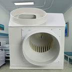 PP 250 Centrifugal Blower 1450 R/Min High Speed Blower 10Inch Extractor Fan Low Noise Flow Inline Duct Fan for Chemical Cabinet Fume Hood