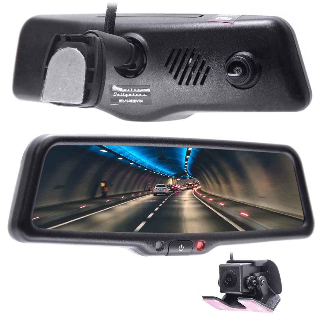 Master Tailgaters 10.5" OEM Rear View Mirror with 4.3" LCD Screen + OnStar Buttons for Existing Wiring | Rearview Universal Fit | Auto Adjusting Brightness LCD | Anti Glare | Full Mirror Replacement