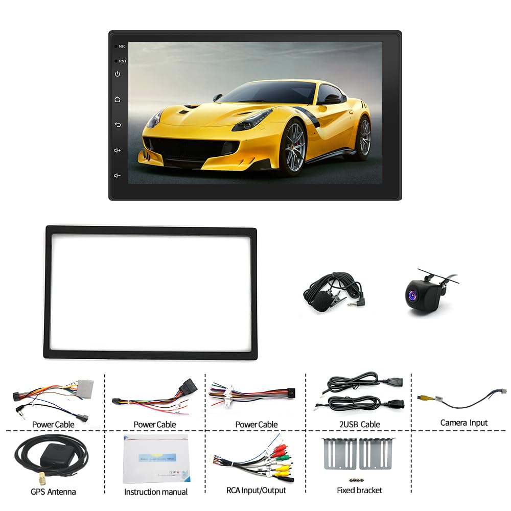 Android 14 Car Stereo Radio Fit for 2009-2020 Isuzu N Series (NNR/NPR/NPS/NQR) Truck 7 HD Touchscreen Wireless Car-Play Android Auto Bluetooth Stereo w/Backup Cam+Mic | GPS | WiFi | FM | 4+64G