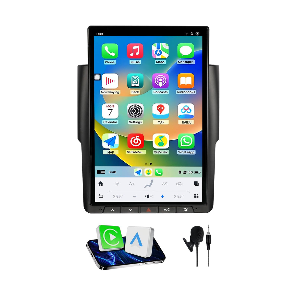 14.4" Android 13 Car Radio Stereo Compatible with Dodge Ram 1500/2500/3500 2013-2018 Upgrade with Wireless Carplay&Android Auto, 2K/8+128G/8-Core/GPS/SWC/Backup Camera/Seat Heating (14.4, Inches)