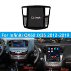 12.1 Inch Android 14 Car Stereo Radio for Infiniti JX35 QX60 2012-2019 Multimedia Player GPS Navigation Carplay Android Auto WiFi Bluetooth 4+64GB